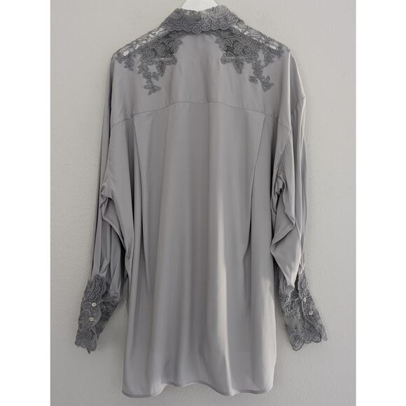 Ermanno Scervino Gray and Black Blouse - Picture 8 of 12